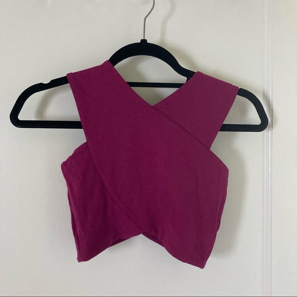 LF hot pink crop top